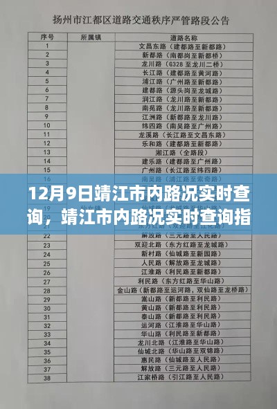 12月9日靖江市内路况实时查询，靖江市内路况实时查询指南（初学者/进阶用户适用）