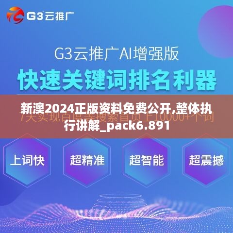 新澳2024正版资料免费公开,整体执行讲解_pack6.891