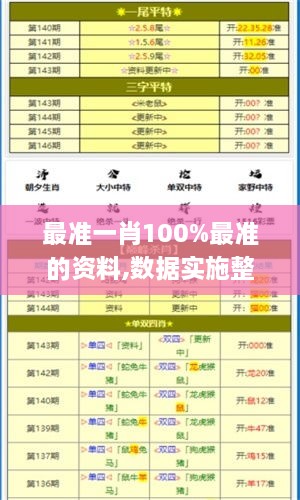 最准一肖100%最准的资料,数据实施整合方案_Deluxe3.647