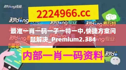 最准一肖一码一孑一特一中,快捷方案问题解决_Premium2.384