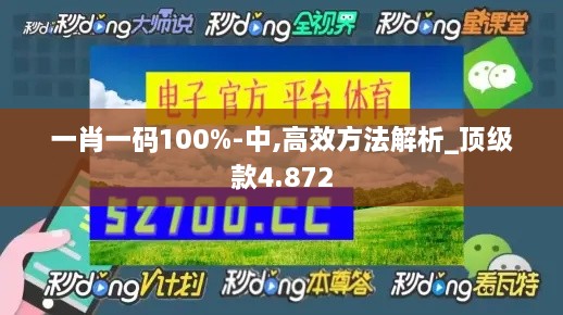 一肖一码100%-中,高效方法解析_顶级款4.872