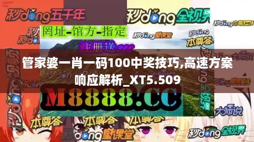 管家婆一肖一码100中奖技巧,高速方案响应解析_XT5.509