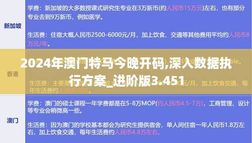 2024年澳门特马今晚开码,深入数据执行方案_进阶版3.451