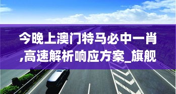 今晚上澳门特马必中一肖,高速解析响应方案_旗舰版4.623