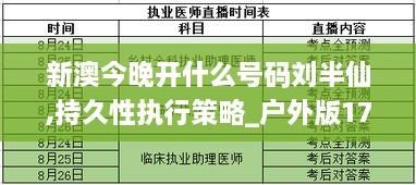 新澳今晚开什么号码刘半仙,持久性执行策略_户外版17.103