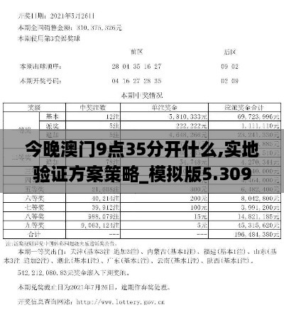 今晚澳门9点35分开什么,实地验证方案策略_模拟版5.309