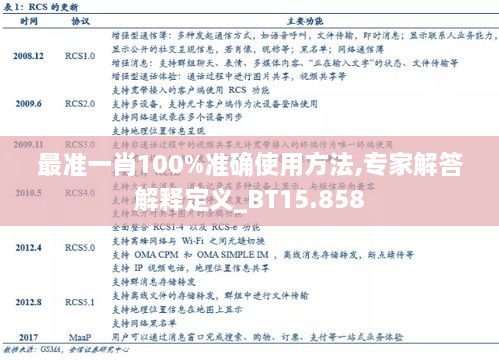 最准一肖100%准确使用方法,专家解答解释定义_BT15.858