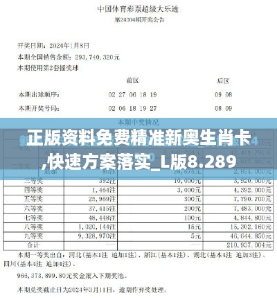 正版资料免费精准新奥生肖卡,快速方案落实_L版8.289