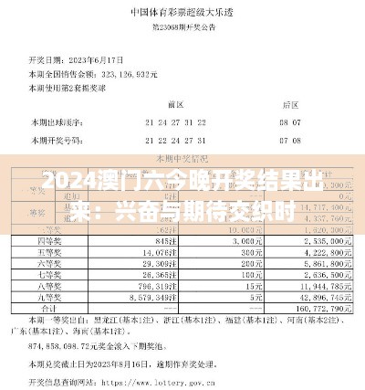 2024澳门六今晚开奖结果出来：兴奋与期待交织时