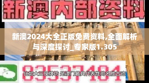 新澳2024大全正版免费资料,全面解析与深度探讨_专家版1.305