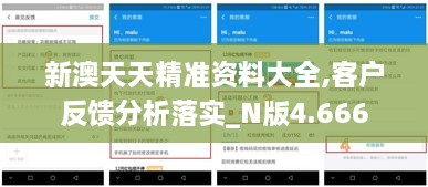 新澳天天精准资料大全,客户反馈分析落实_N版4.666