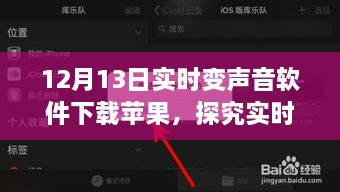 关于实时变声音软件下载苹果，热点话题下的多元观点碰撞与探究