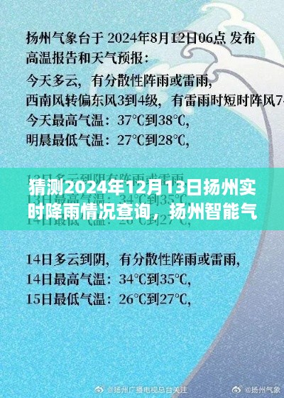 扬州天气预报，智能预测未来降雨动态，实时掌握天气变化