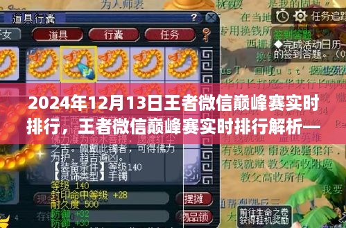 荣耀之战，王者微信巅峰赛实时排行解析——2024年12月13日