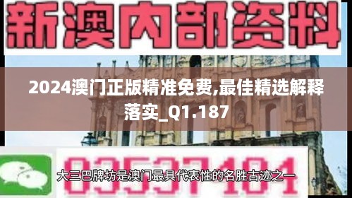 2024澳门正版精准免费,最佳精选解释落实_Q1.187