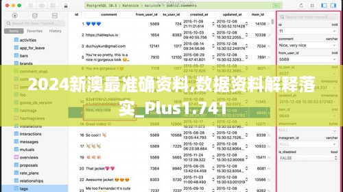 2024新澳最准确资料,数据资料解释落实_Plus1.741