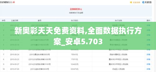 新奥彩天天免费资料,全面数据执行方案_安卓5.703