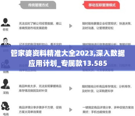 管家婆资料精准大全2023,深入数据应用计划_专属款13.585