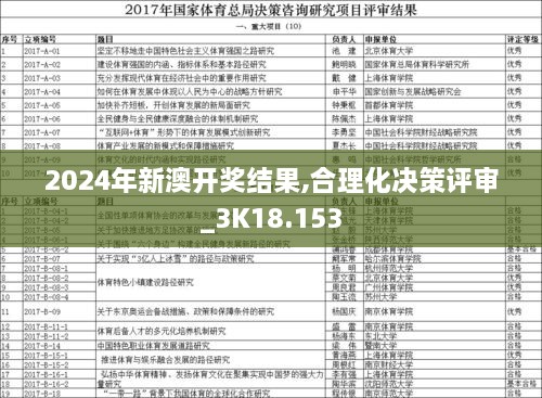 2024年新澳开奖结果,合理化决策评审_3K18.153