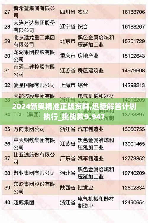 2024新奥精准正版资料,迅捷解答计划执行_挑战款9.947