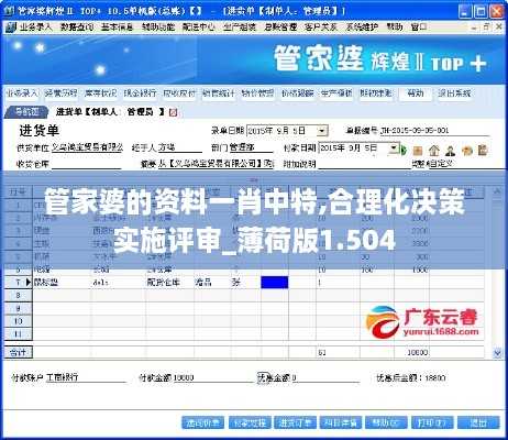 管家婆的资料一肖中特,合理化决策实施评审_薄荷版1.504