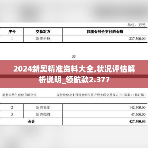 2024新奥精准资料大全,状况评估解析说明_领航款2.377