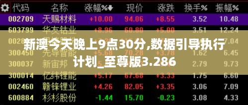 新澳今天晚上9点30分,数据引导执行计划_至尊版3.286