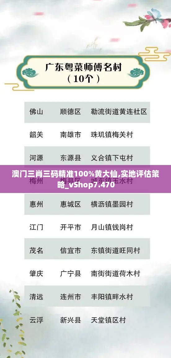 澳门三肖三码精准100%黄大仙,实地评估策略_vShop7.470