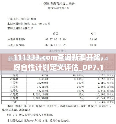 111333.соm查询新澳开奖,综合性计划定义评估_DP7.179