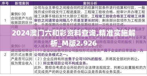 2024澳门六和彩资料查询,精准实施解析_M版2.926