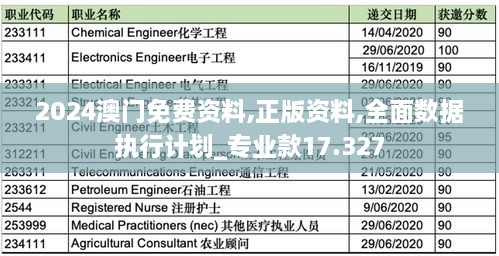 2024澳门免费资料,正版资料,全面数据执行计划_专业款17.327