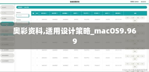 奥彩资科,适用设计策略_macOS9.969