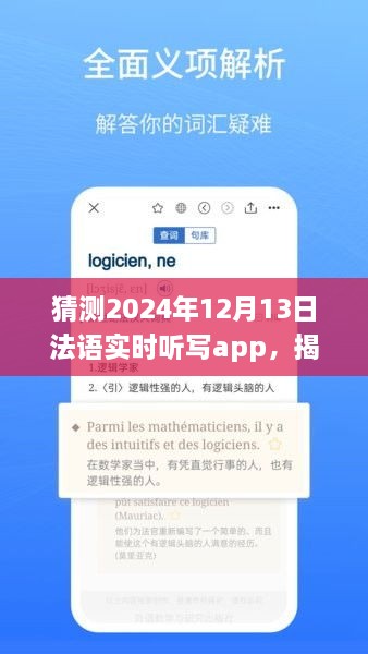 揭秘未来法语实时听写app发展趋势，以2024年12月13日为时间节点的展望与猜想