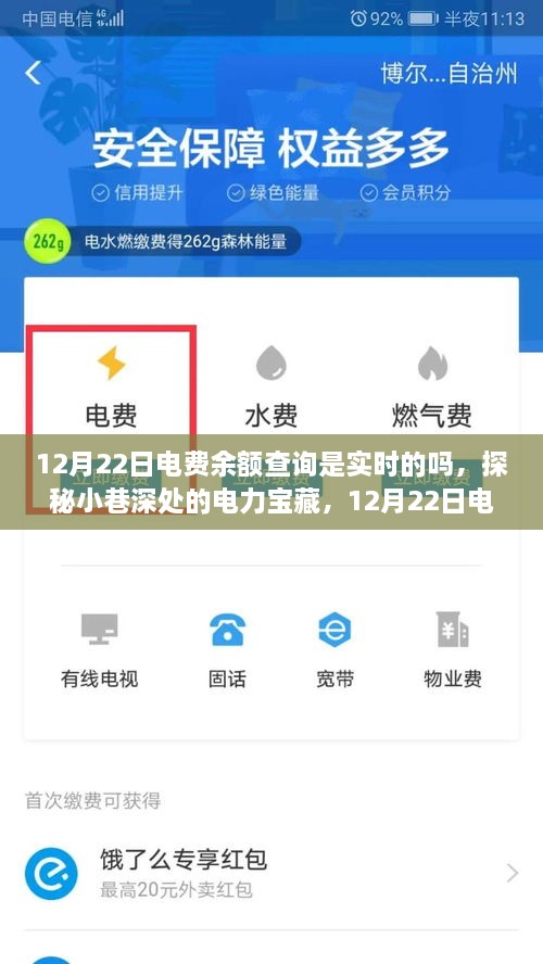 探秘小巷深处的电力宝藏，揭秘12月22日电费余额查询实时性揭秘