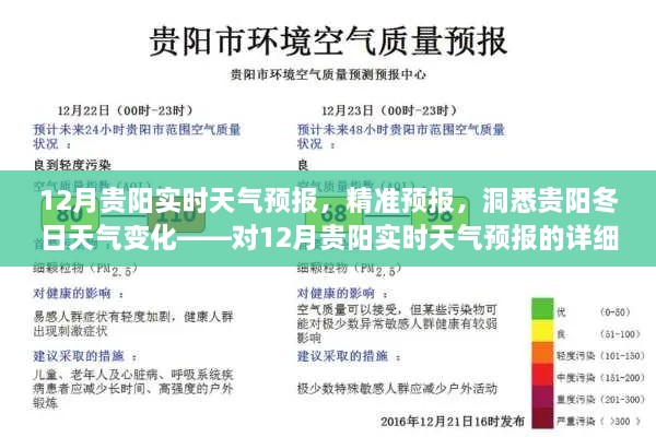 12月贵阳实时天气预报详解，精准预测冬日天气变化