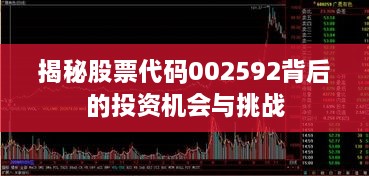 揭秘股票代码002592背后的投资机会与挑战