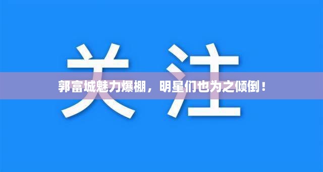 郭富城魅力爆棚，明星们也为之倾倒！