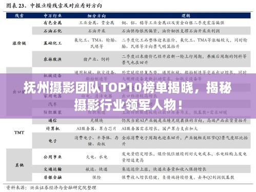 抚州摄影团队TOP10榜单揭晓，揭秘摄影行业领军人物！