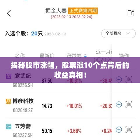 揭秘股市涨幅，股票涨10个点背后的收益真相！