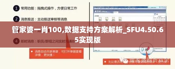 管家婆一肖100,数据支持方案解析_SFU4.50.65实现版