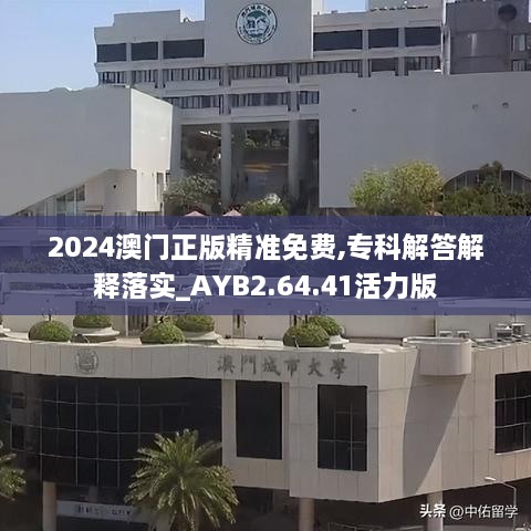 2024澳门正版精准免费,专科解答解释落实_AYB2.64.41活力版