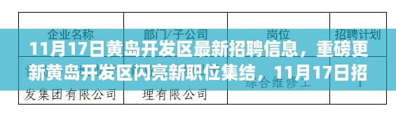 11月17日黄岛开发区最新招聘信息揭秘，新职位集结，闪亮招聘启幕