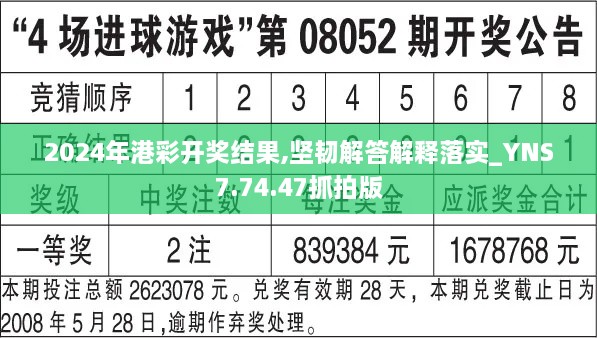 2024年港彩开奖结果,坚韧解答解释落实_YNS7.74.47抓拍版