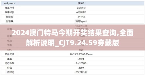 2024澳门特马今期开奖结果查询,全面解析说明_CJT9.24.59穿戴版