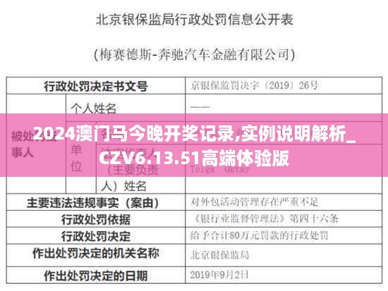 2024澳门马今晚开奖记录,实例说明解析_CZV6.13.51高端体验版