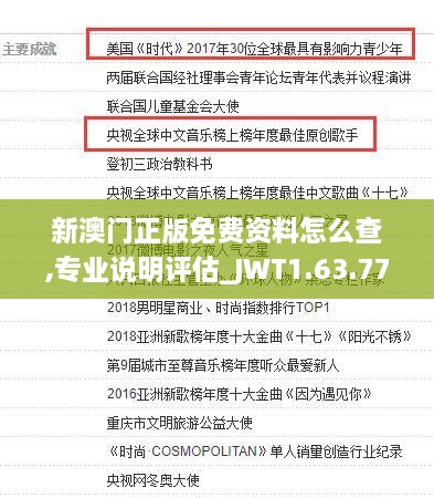 新澳门正版免费资料怎么查,专业说明评估_JWT1.63.77商务版