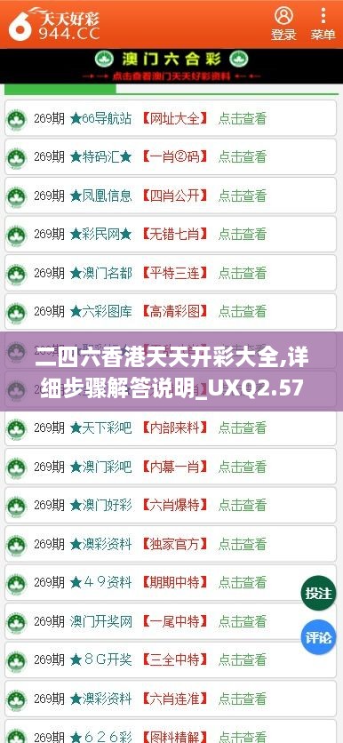 二四六香港天天开彩大全,详细步骤解答说明_UXQ2.57.53传递版