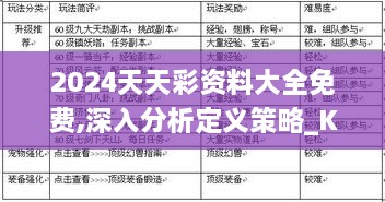 2024天天彩资料大全免费,深入分析定义策略_KEC8.17.40触感版