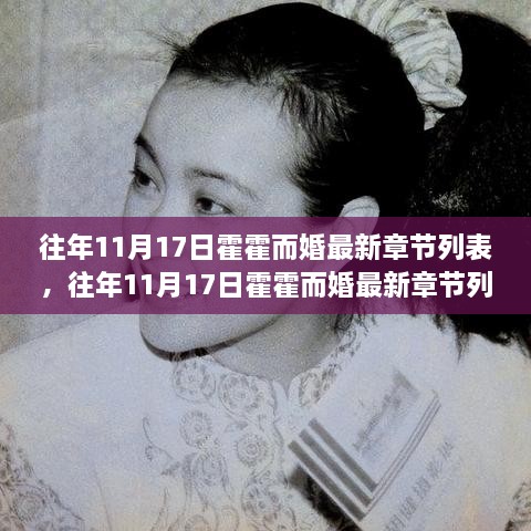 往年11月17日霍霍而婚最新章节列表及深度评测介绍