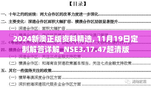 2024新澳正版资料精选, 11月19日定制解答详解_NSE3.17.47超清版